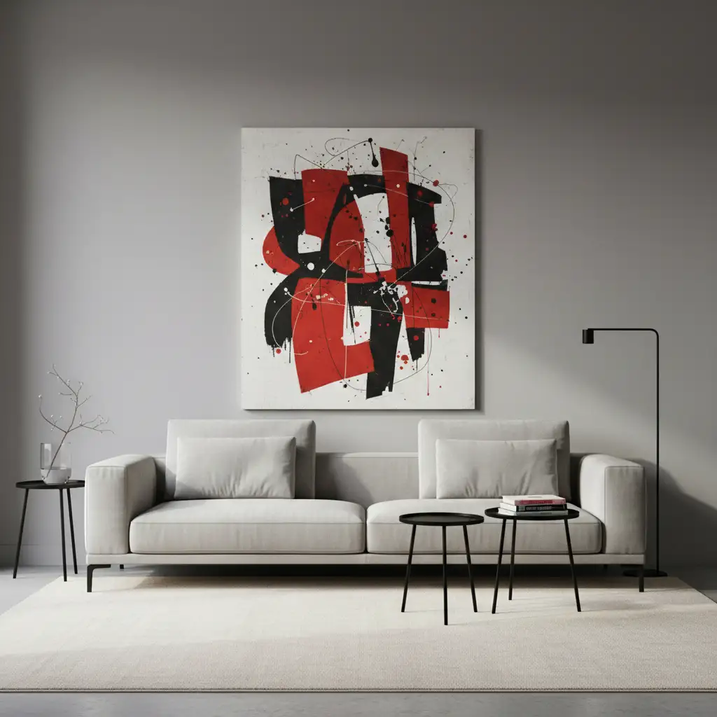 Gray with Red as a Bold Accent 2