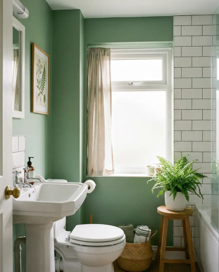 Green Accents in Small Bathrooms 1