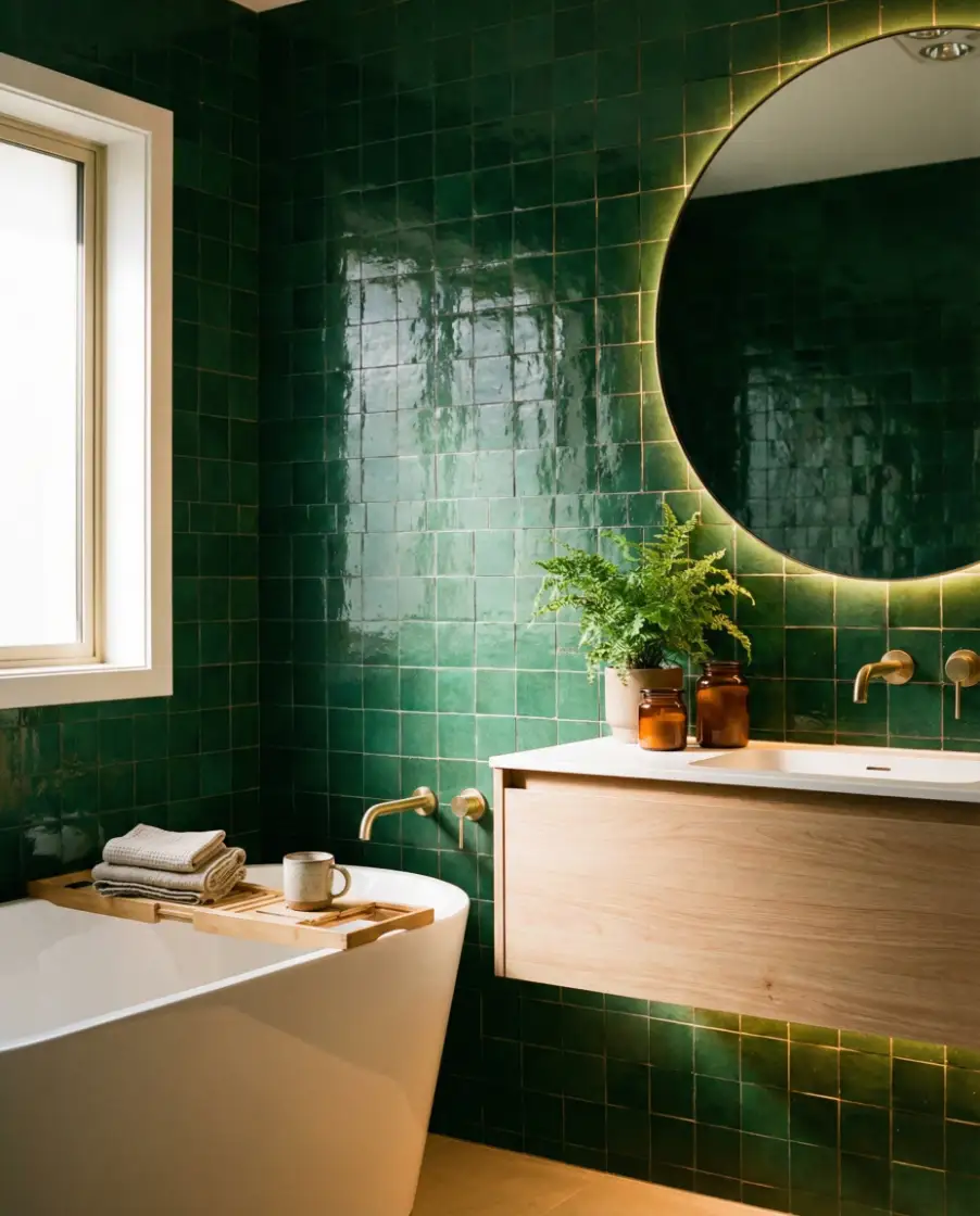 Green Bathroom with Calming Energy 2