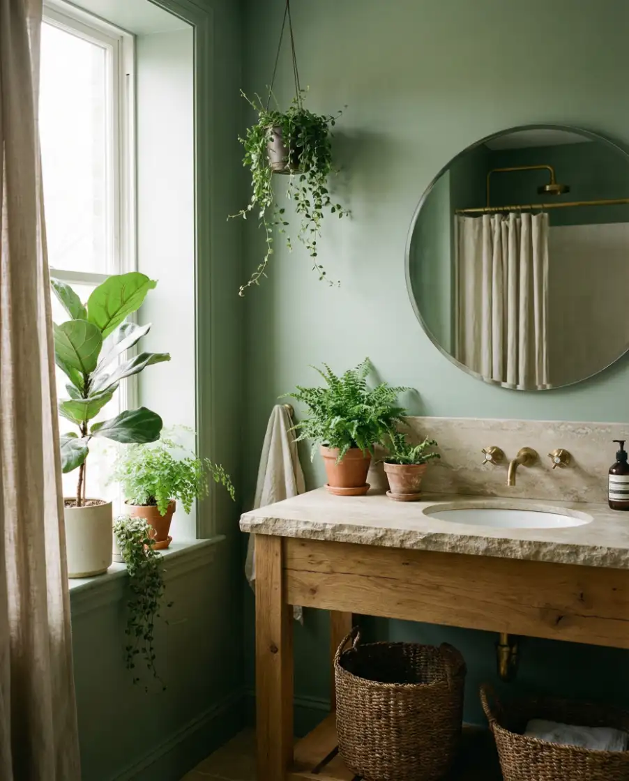 Green Bathrooms That Feel Alive 1