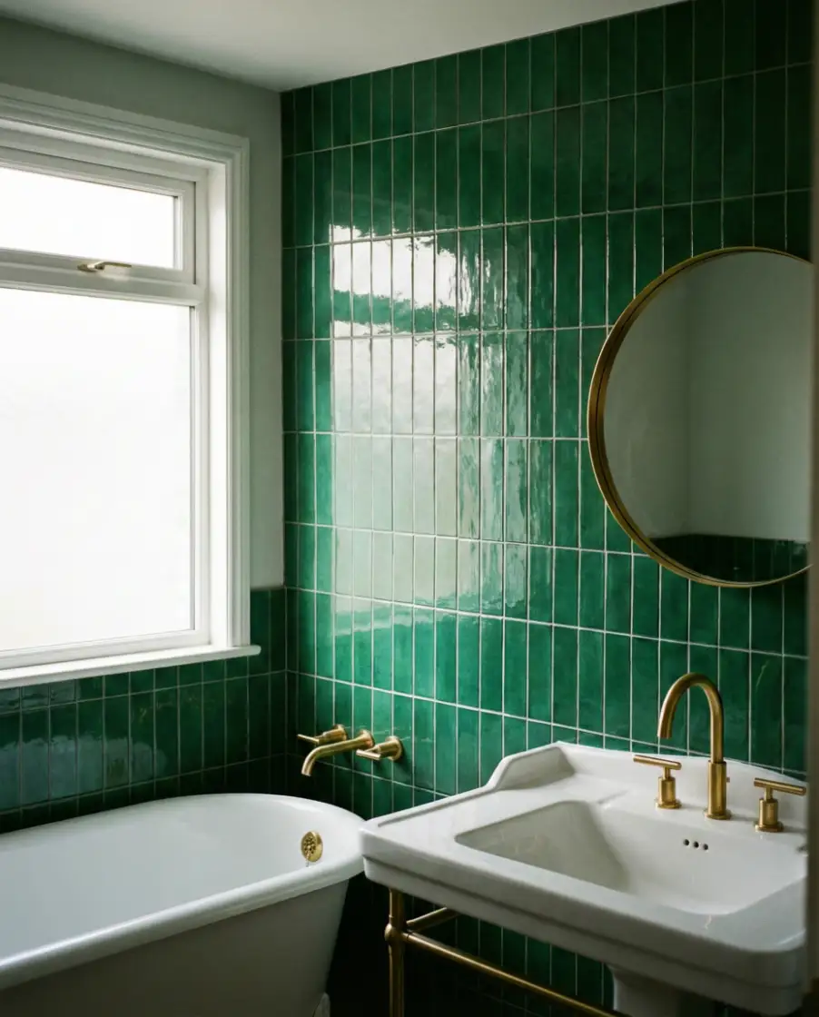 Green Tile Statement Walls 1