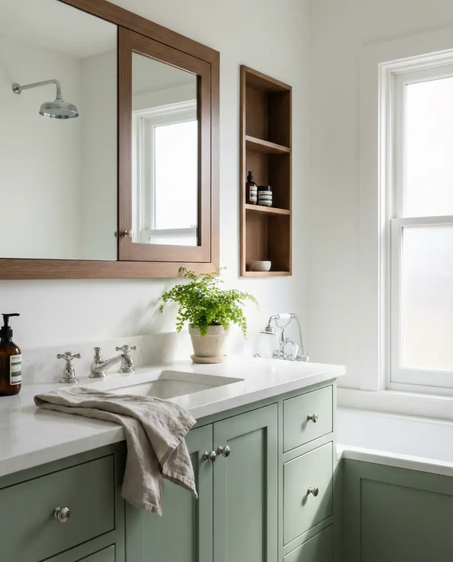 Green with Brown and White Balance 1