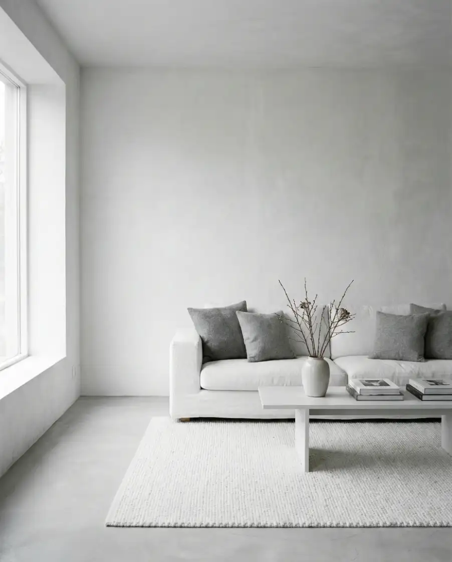 Grey and White Minimal Bedroom 2