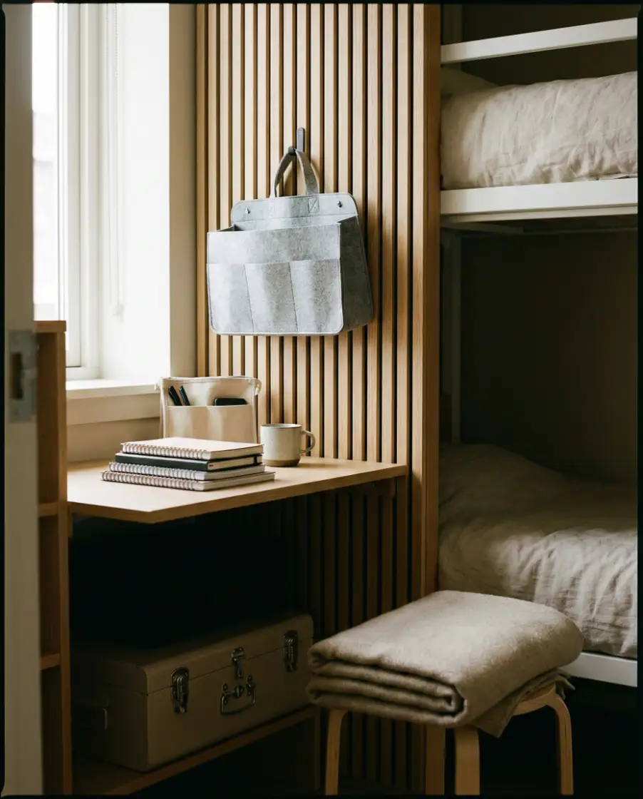 Hostel Desk Storage With Portable Pieces 2