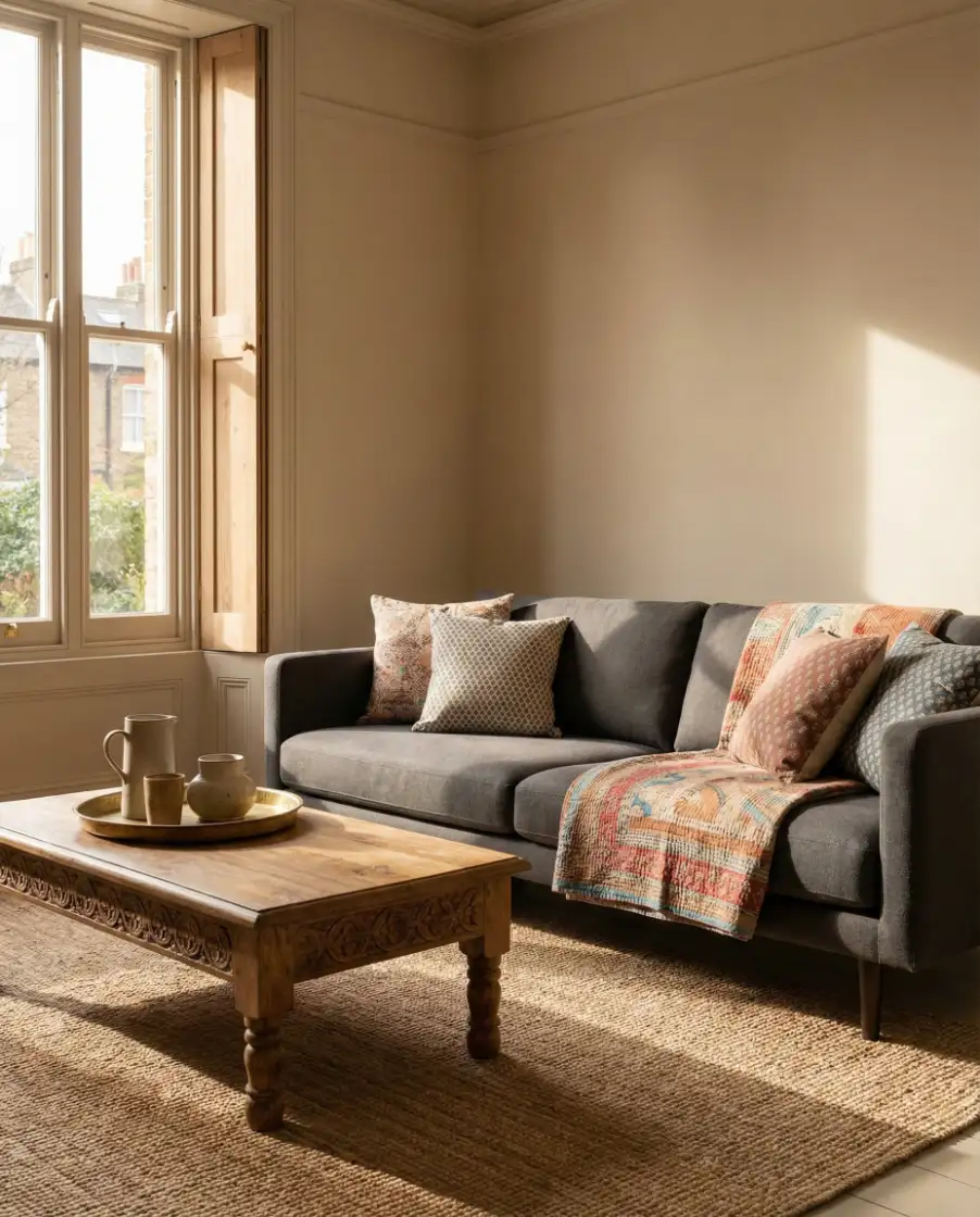 Indian-Inspired Contemporary Living Room 2