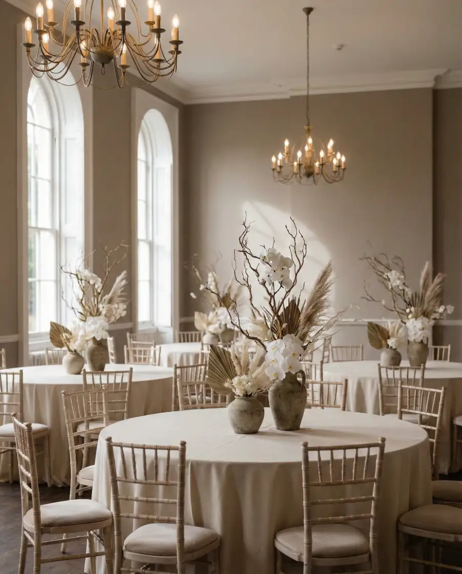 Indoor Elegant Round Table Florals 1