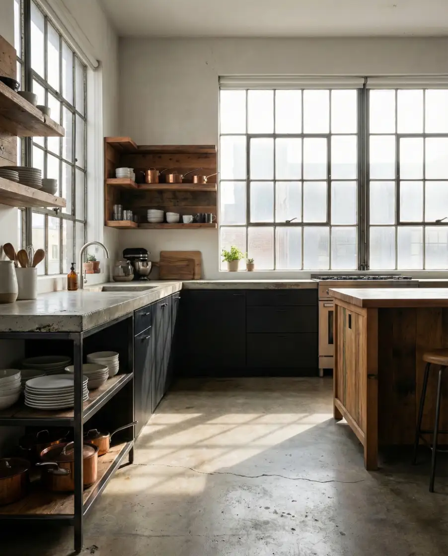 Industrial Kitchens with Softer Edges 1