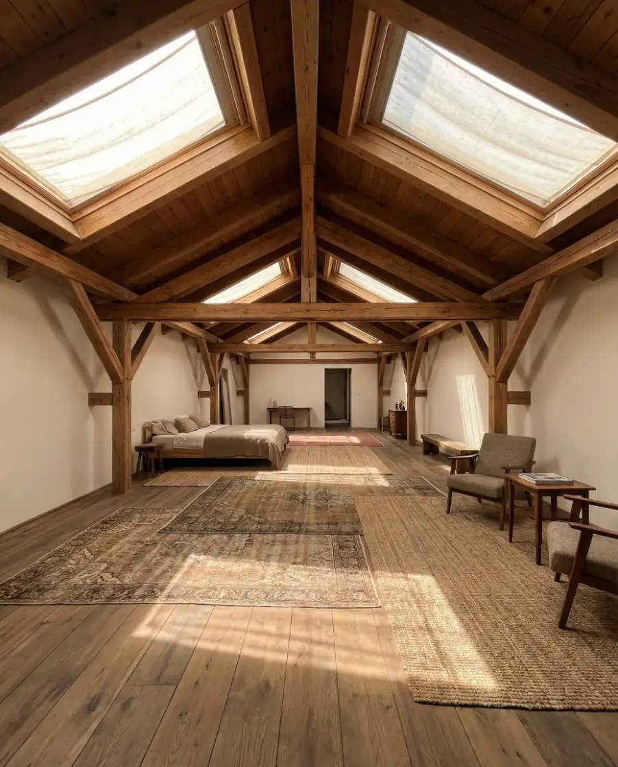 Large Attic Bedroom with Long Layout 2