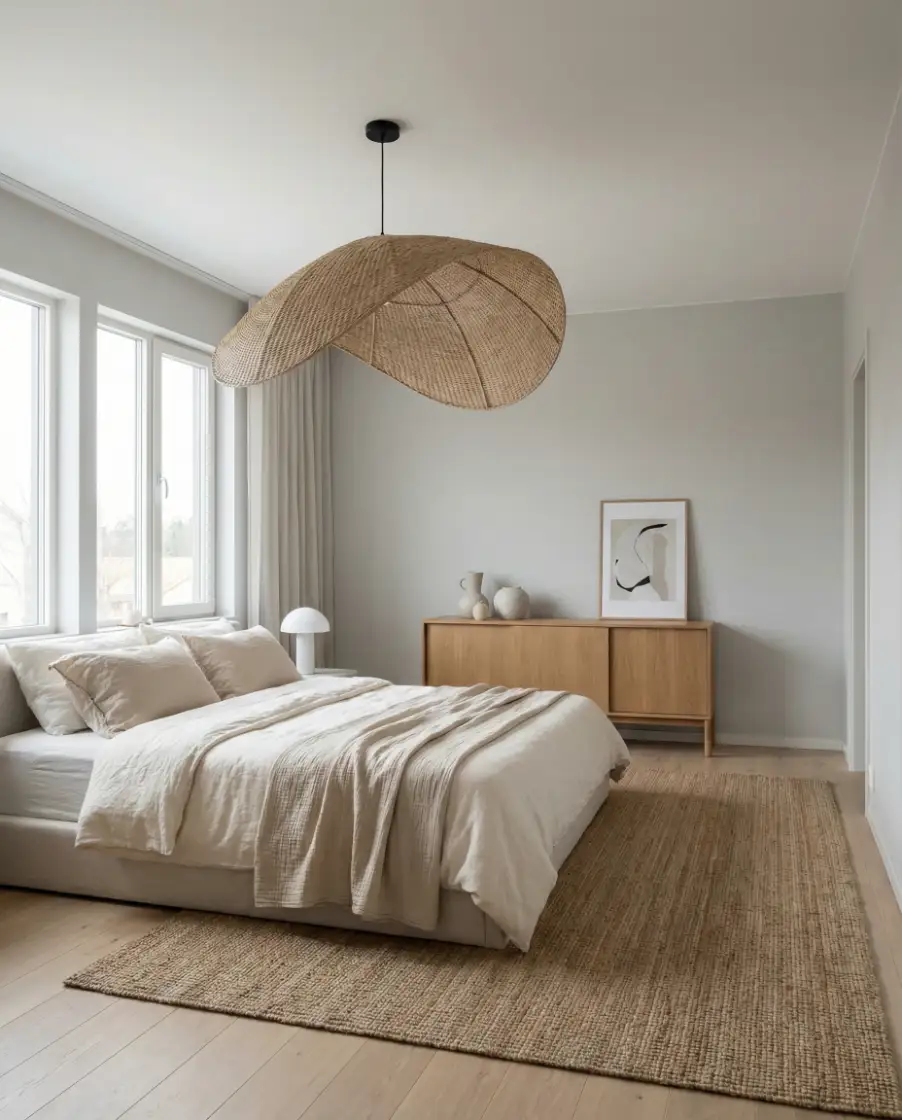 Large Bedroom with Statement Lighting 1