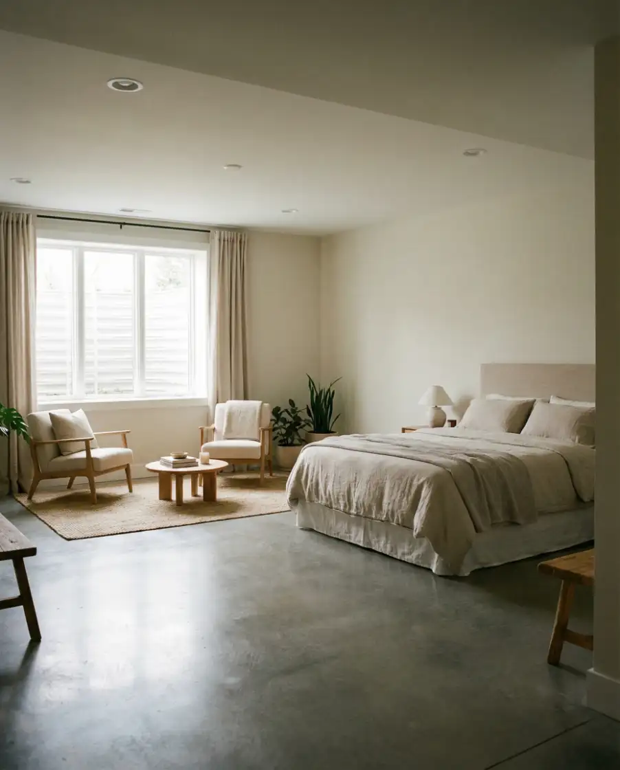 Large Open Basement Bedroom with Lounge Space 1