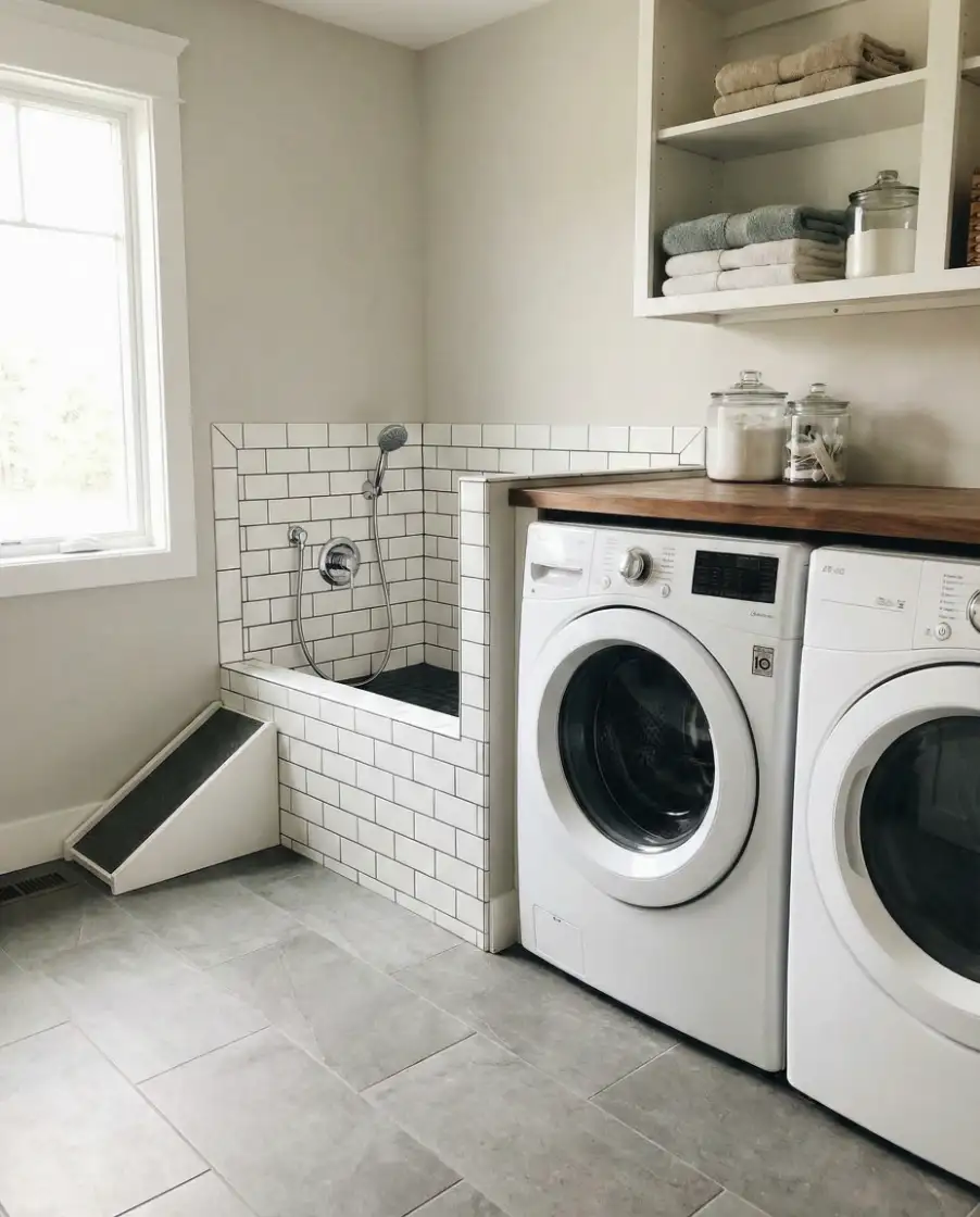 Laundry Rooms With Wallpaper Personality 1