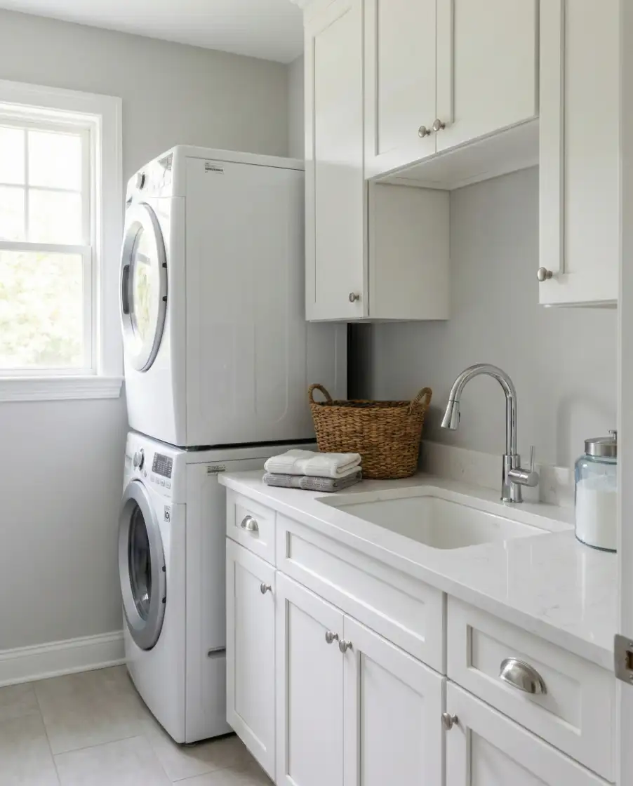 Laundry Rooms With Windows and Hanging Space 1