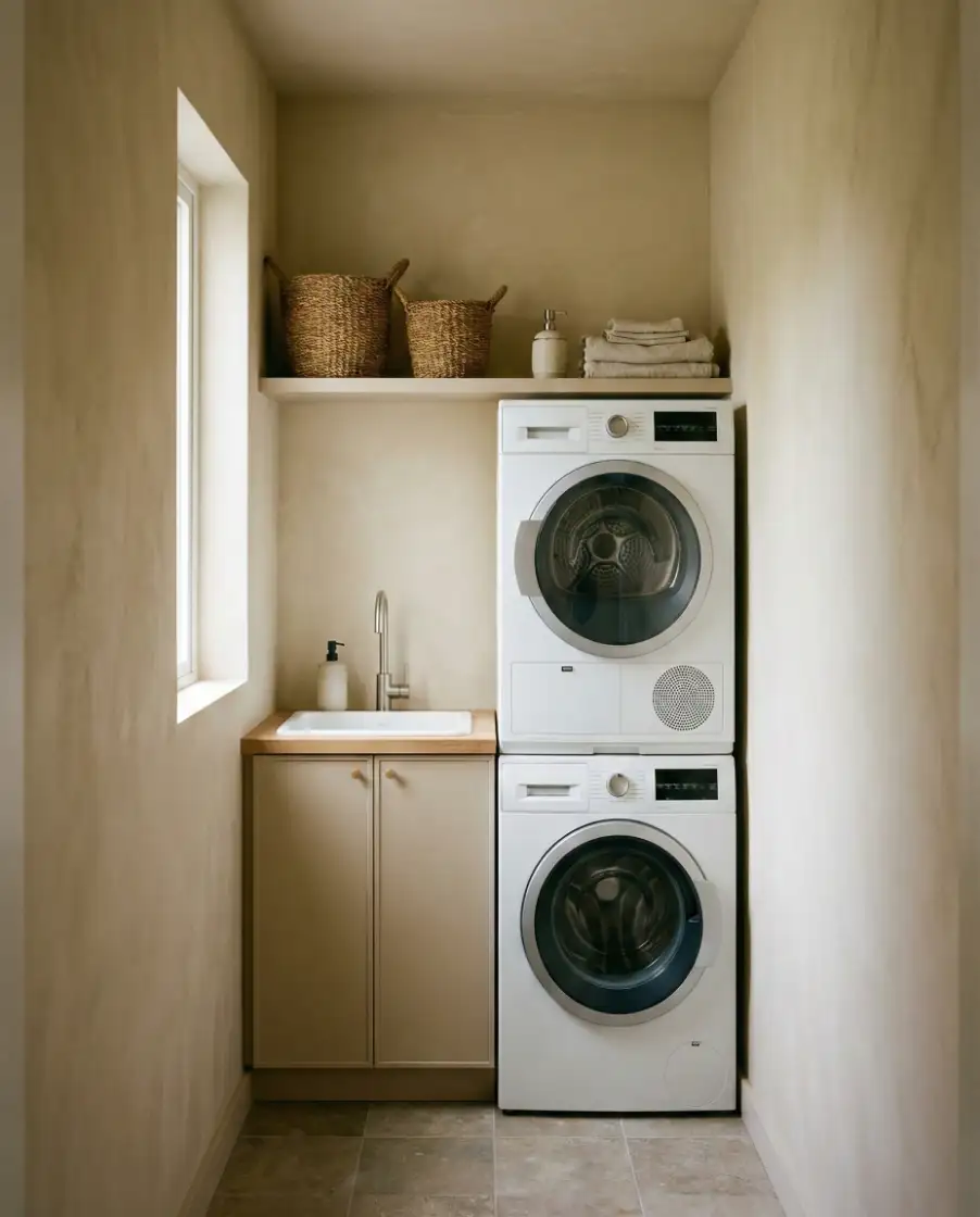 Laundry Rooms With Windows and Hanging Space 2