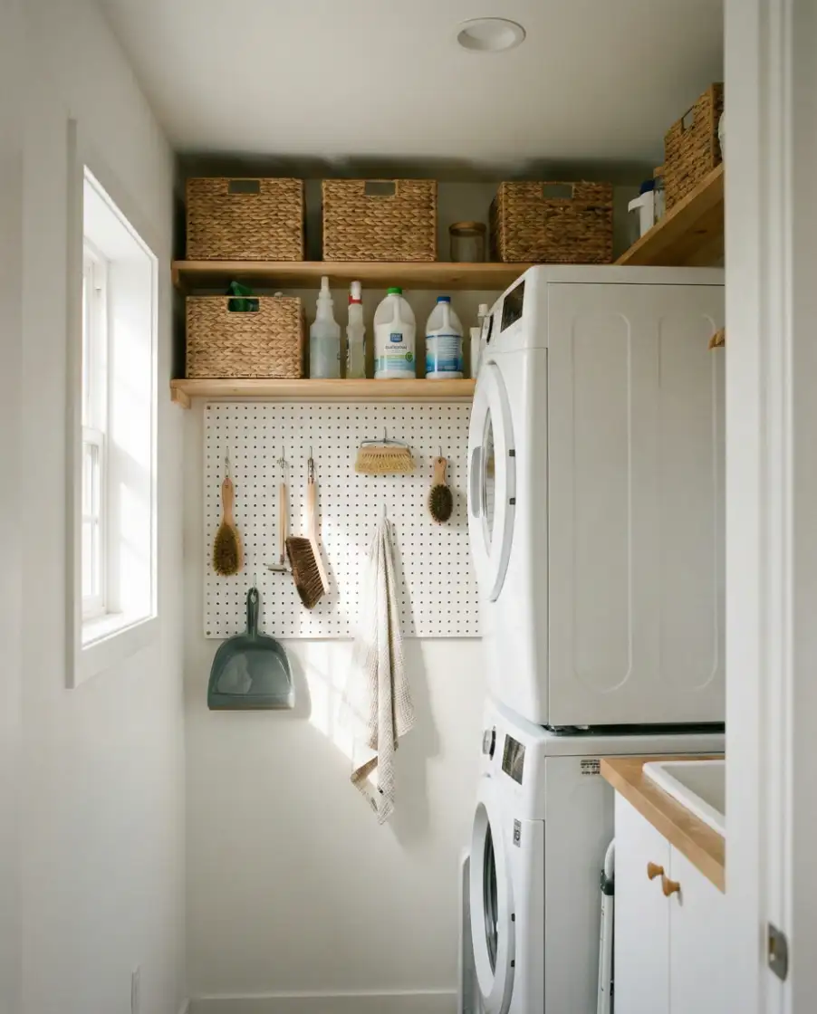 Laundry Rooms Without Cabinets for an Airy Look 2