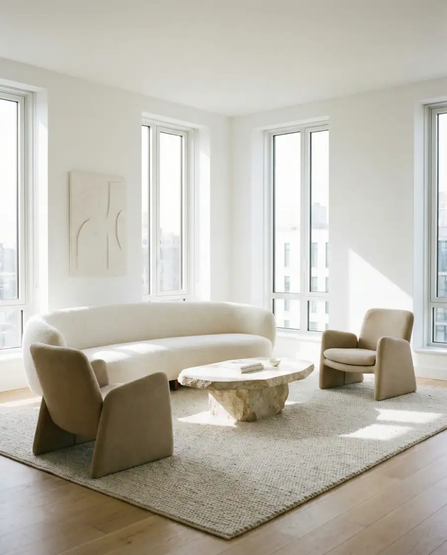 Light-Filled White Living Rooms 1