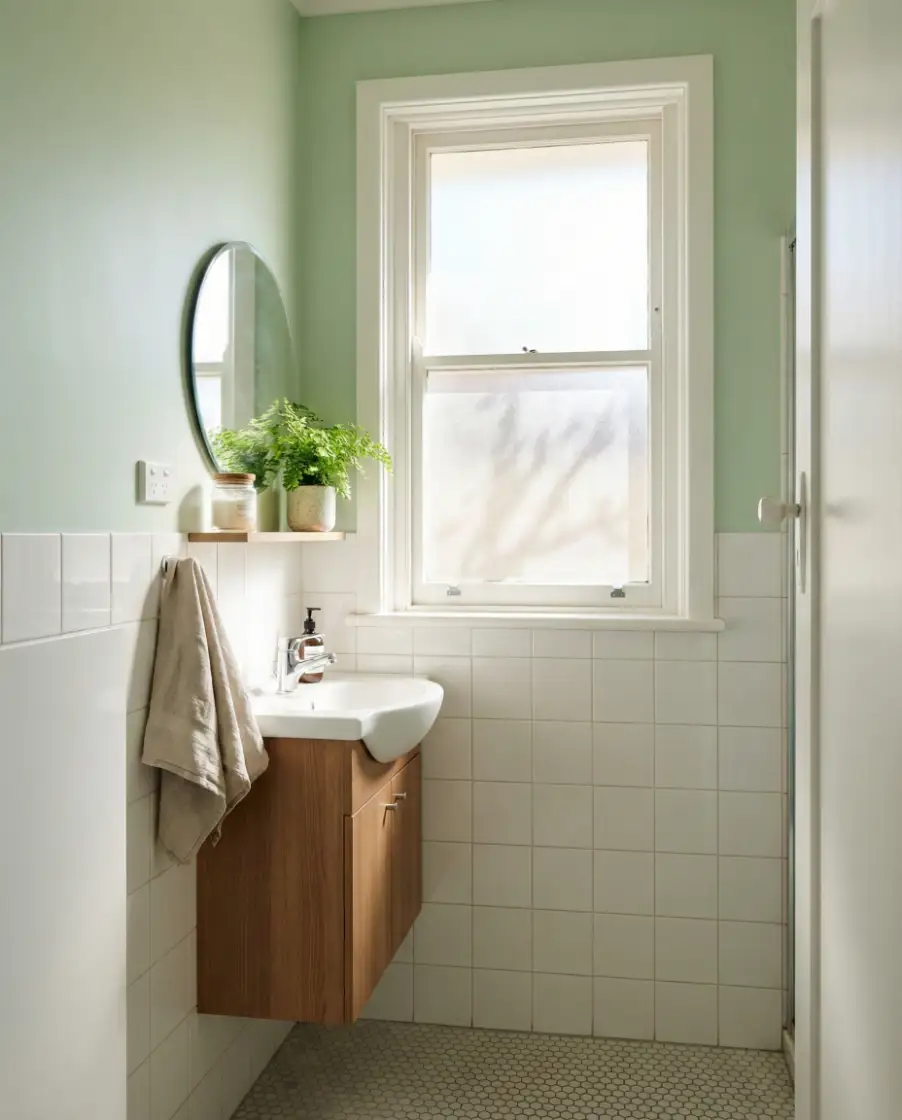 Light Green Small Bathroom Refresh 1