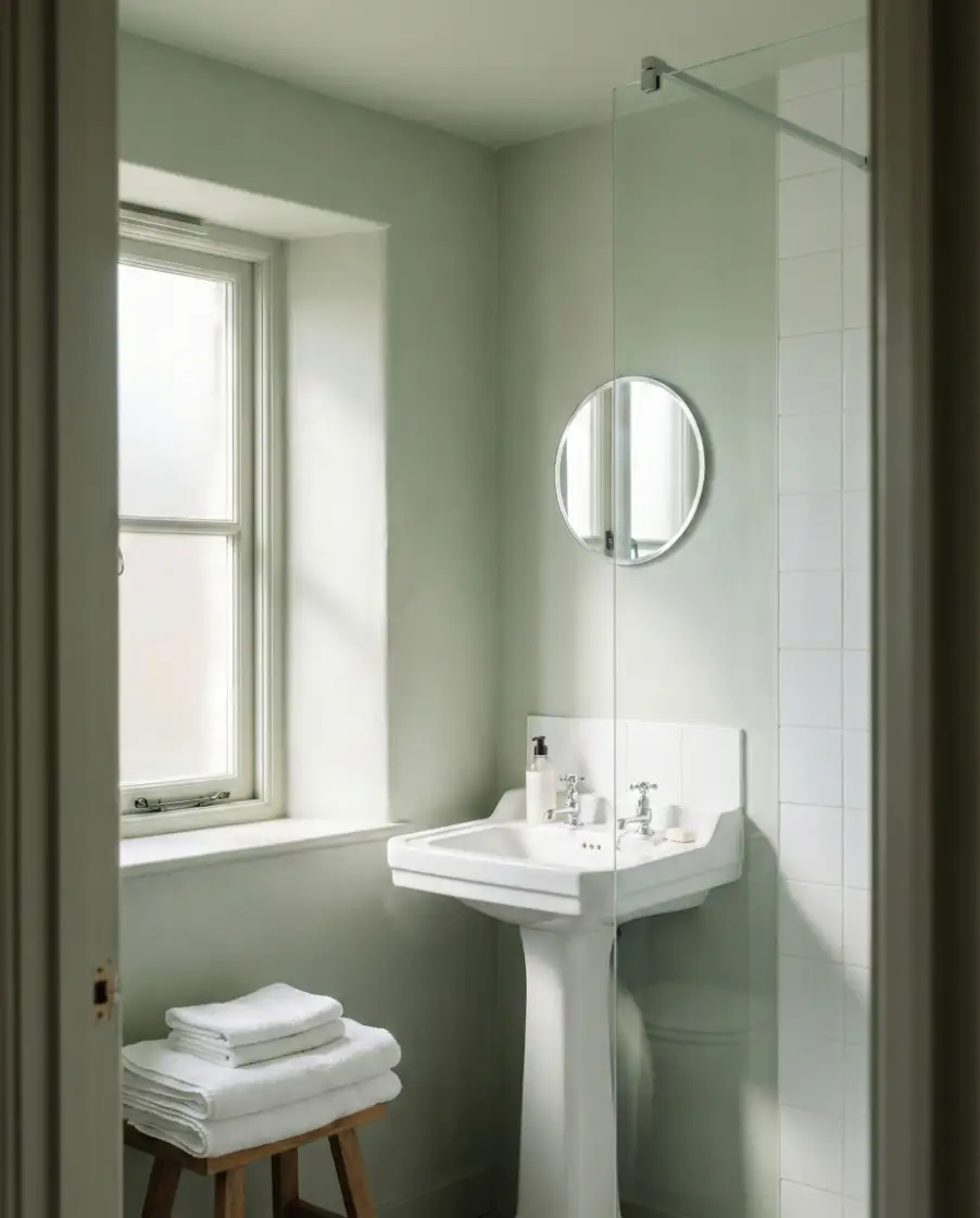 Light Green Small Bathroom Refresh 2