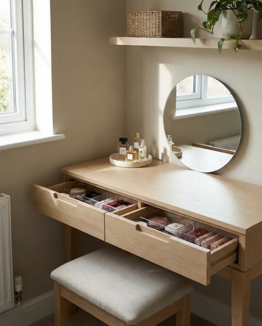 Makeup and Vanity Desks With Streamlined Storage 1