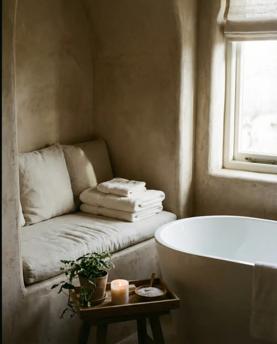 Master Bathrooms with Built-In Seating 2