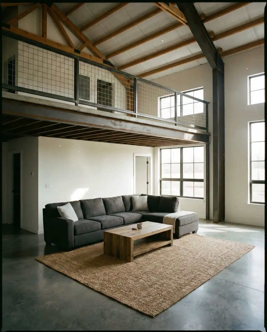 Modern Barndominium with Loft Style Upper Level 1