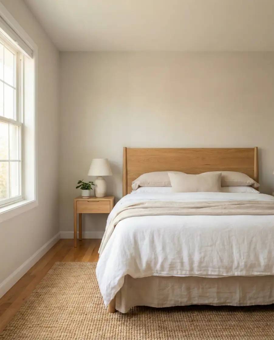 Modern Bedroom with Natural Wood Accents 1
