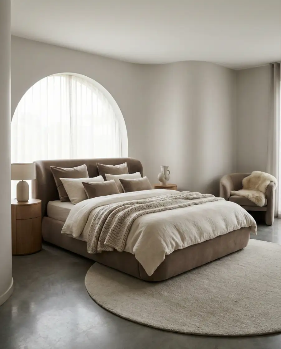 Modern Bedroom with Soft Curves 2
