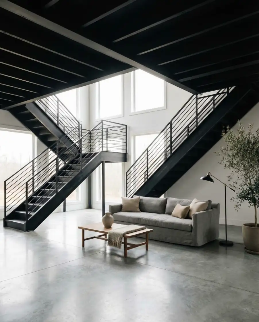 Modern Black Barndominium with Clean Lines 1
