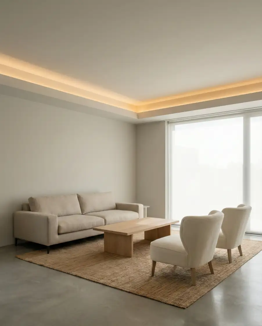 Modern Ceiling Design with Hidden Lighting 1