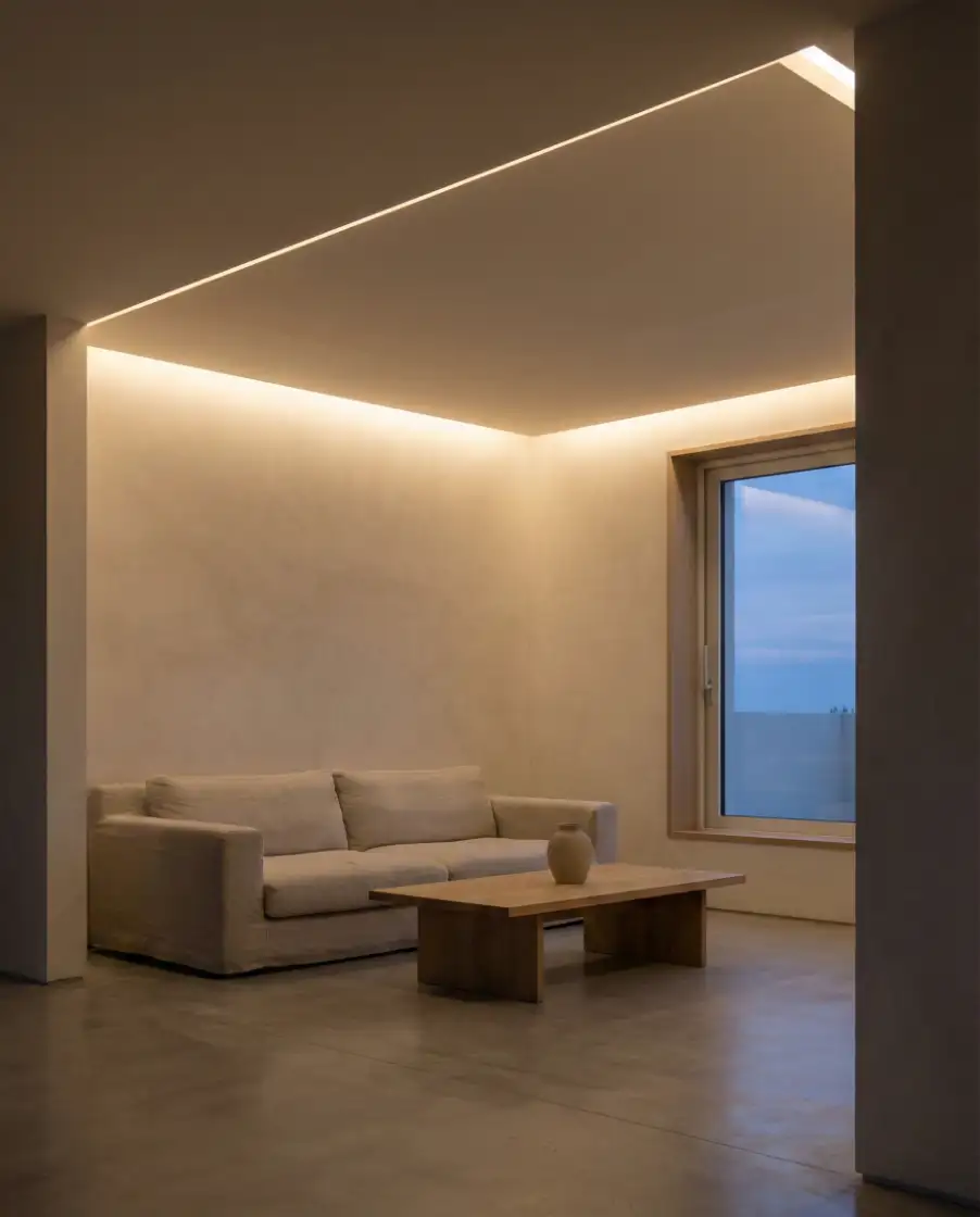 Modern Ceiling Design with Hidden Lighting 2