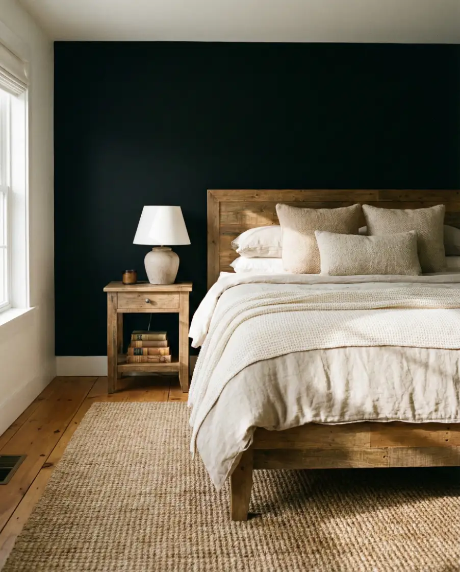Modern Farmhouse Black Accent Wall 2
