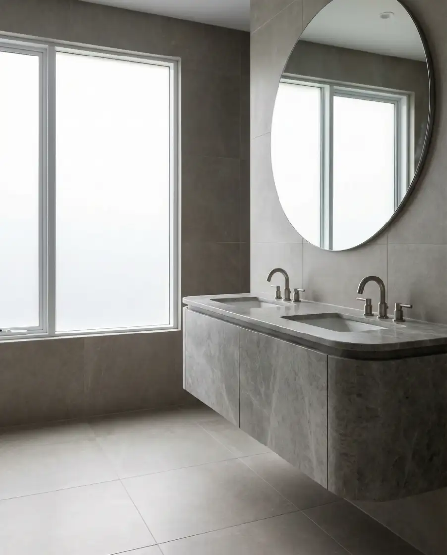 Modern Grey Bathrooms with Soft Edges 1
