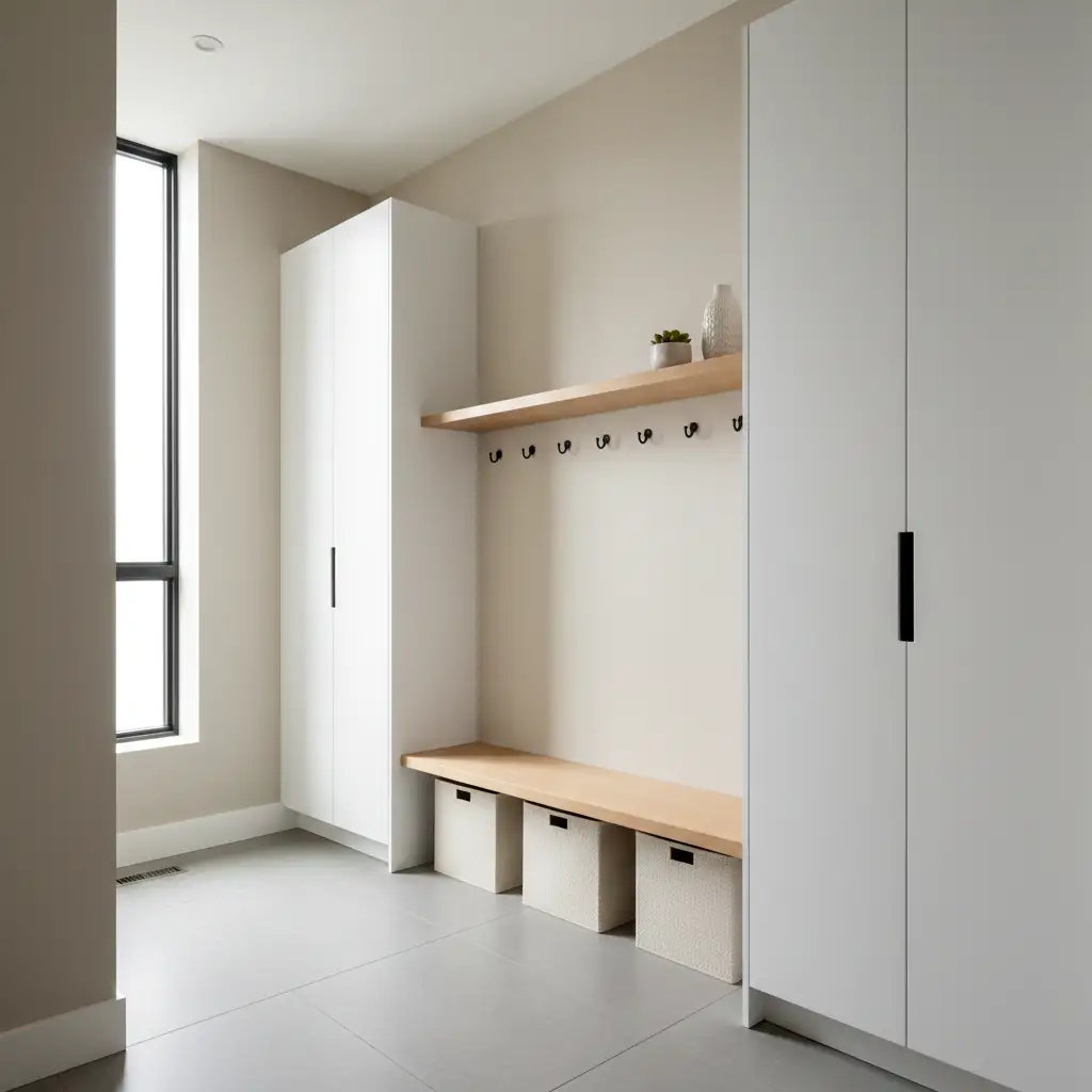 Modern Mudroom with Clean Lines 1