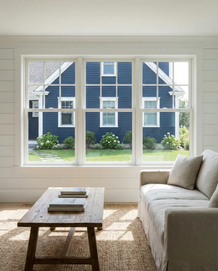 Navy Blue with Crisp White Trim 1