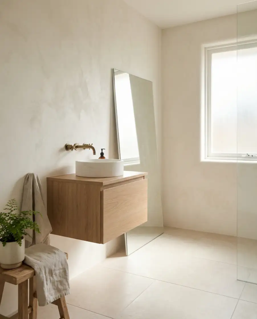 Neutral Bathrooms That Feel Warm, Not Plain 2