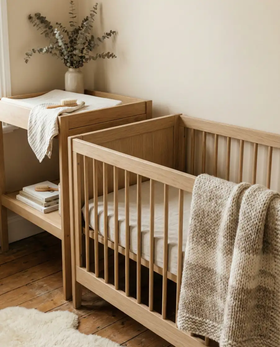 Not Pink Nursery with Warm Woods 2