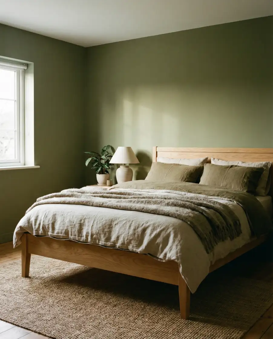 Olive Green and Neutral Wood 1