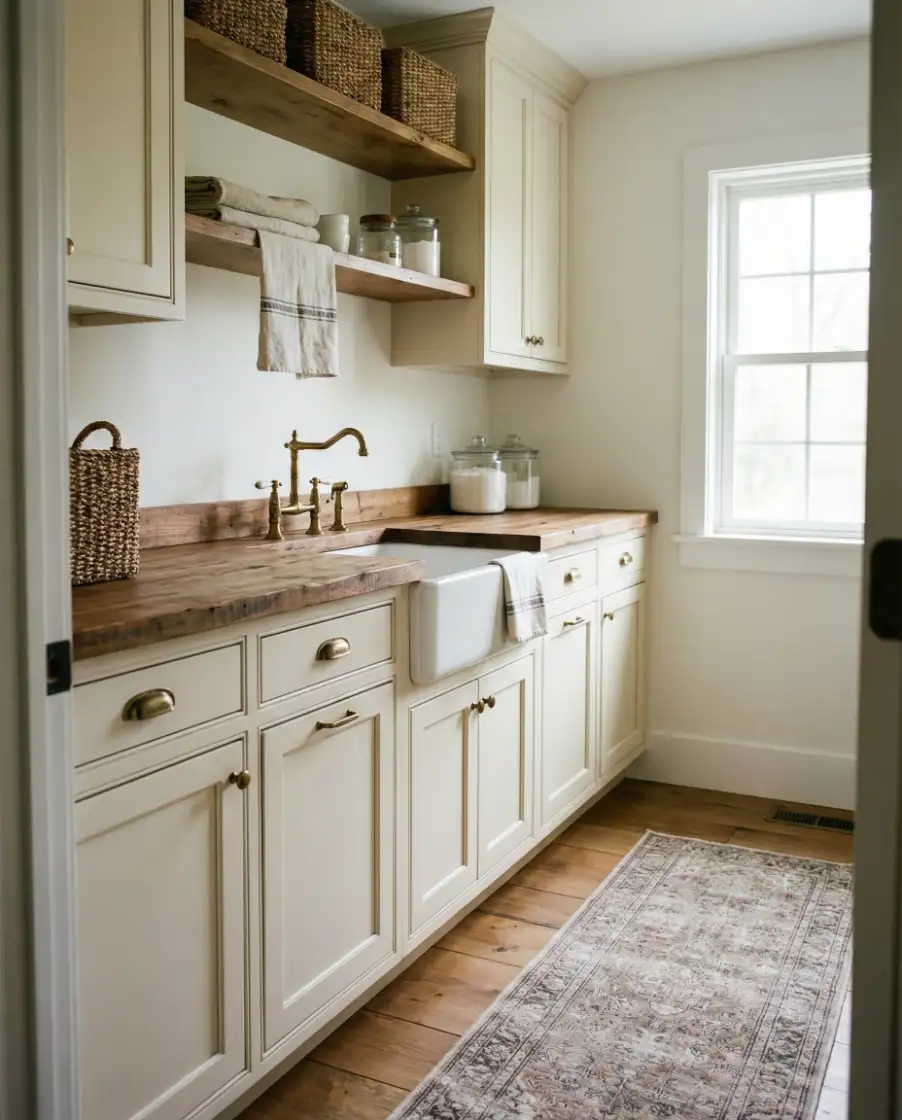 Open Shelves Instead of Upper Cabinets 1