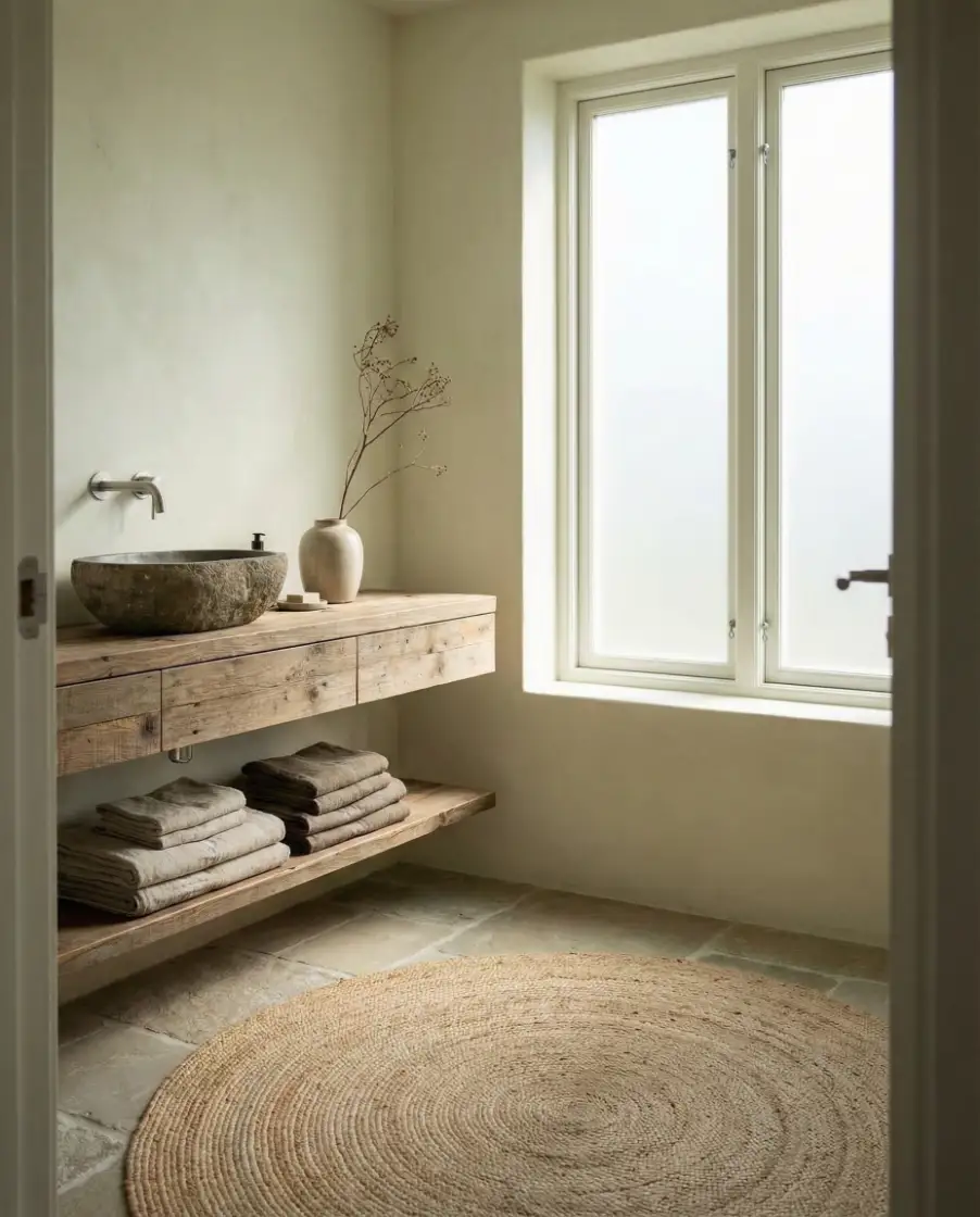 Organic Minimal Spa Bathroom 1