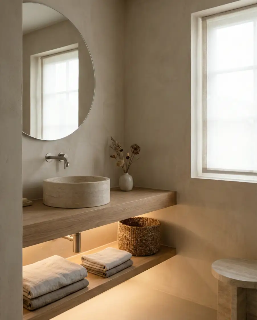 Organic Minimal Spa Bathroom 2