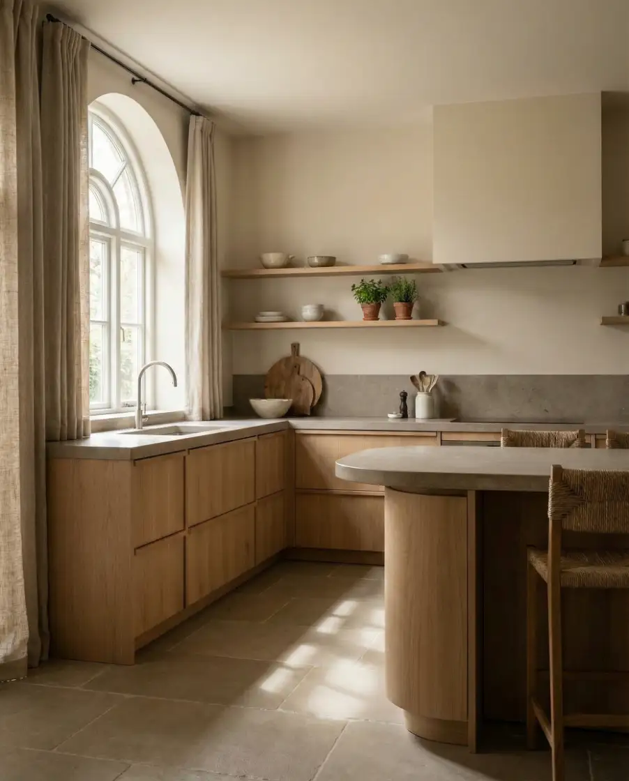 Organic Modern Kitchens with Soft Contrast 2