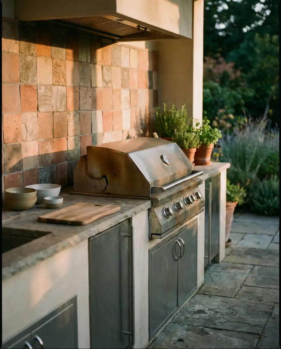 Outdoor Kitchen Backsplash Appeal 1