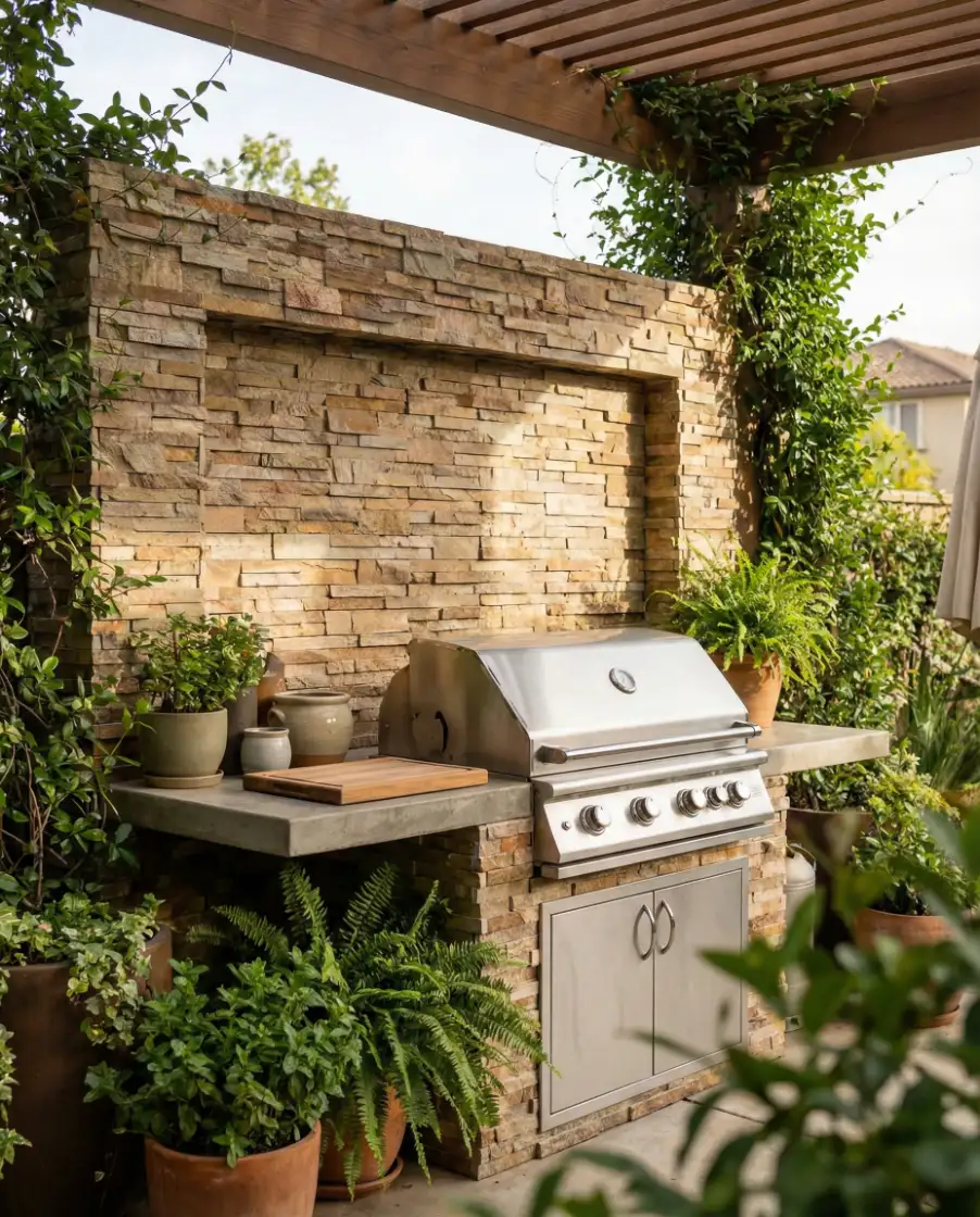 Outdoor Kitchen Backsplash Appeal 2