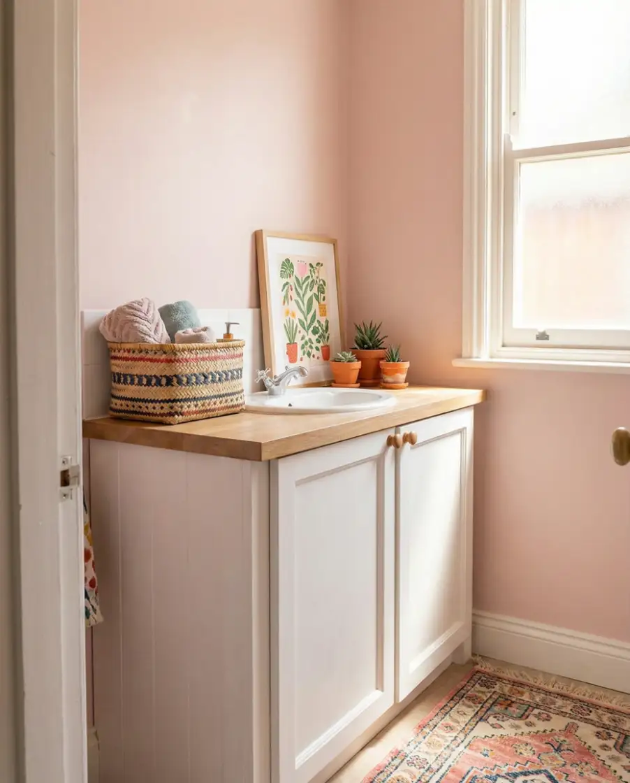 Pink and Playful Bathroom Decor 1