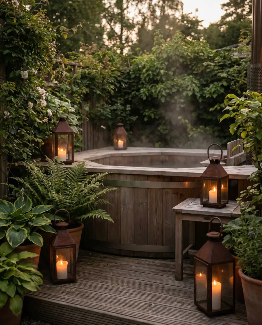 Romantic Hot Tub Garden Nook 2