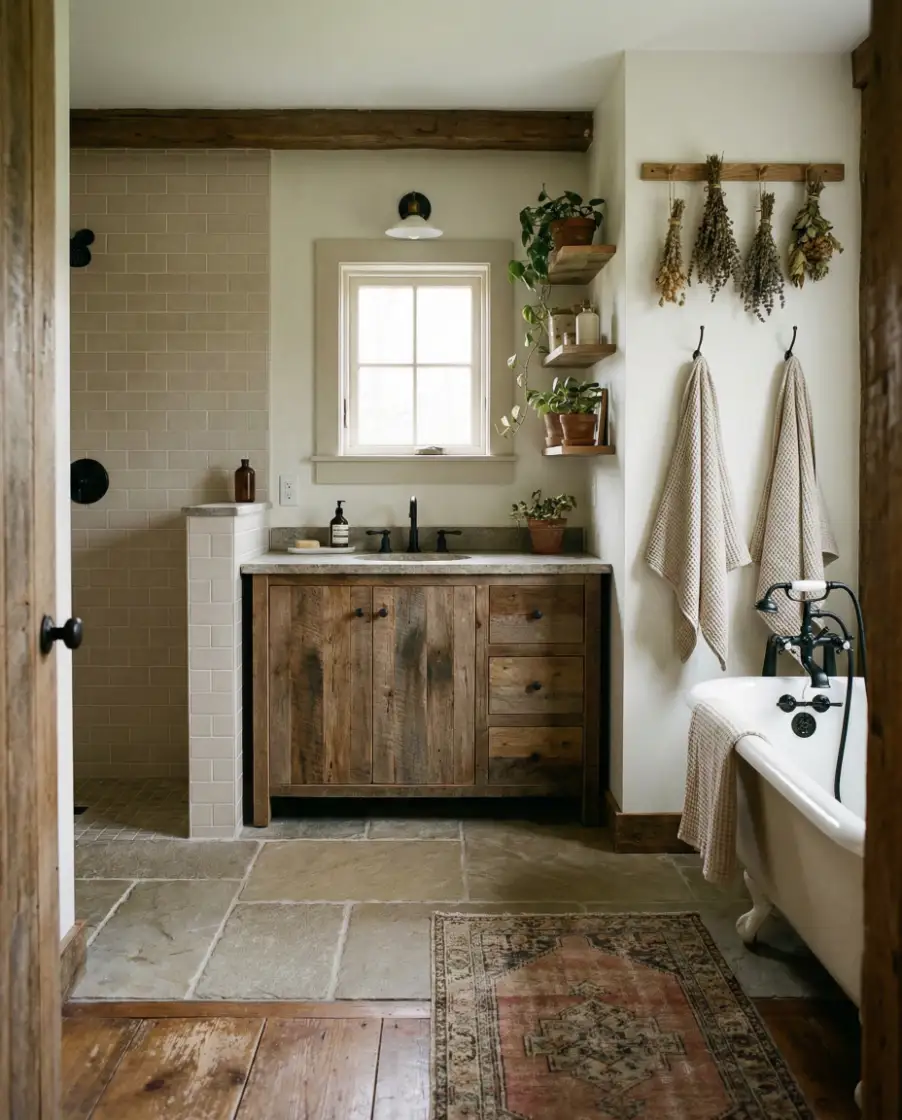 Rustic Farmhouse Bathroom Revival 1