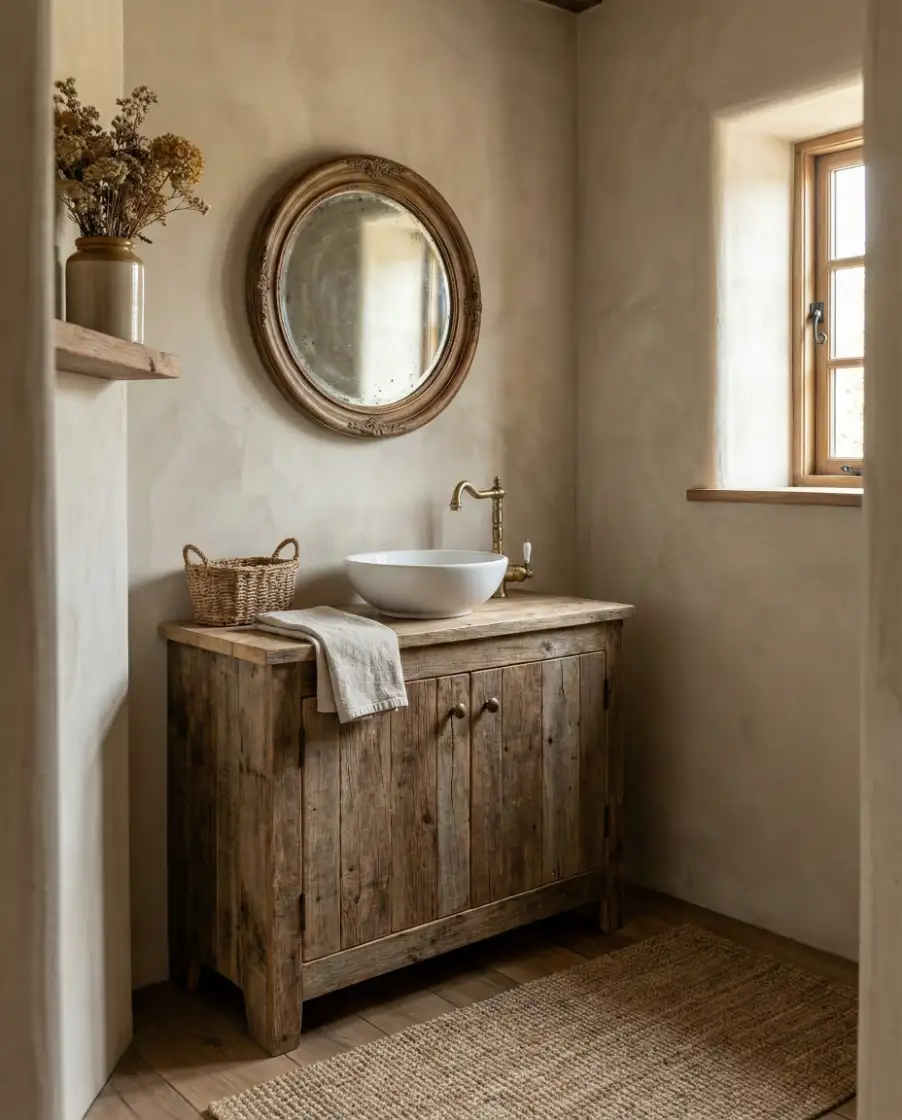 Rustic Farmhouse Powder Room 1