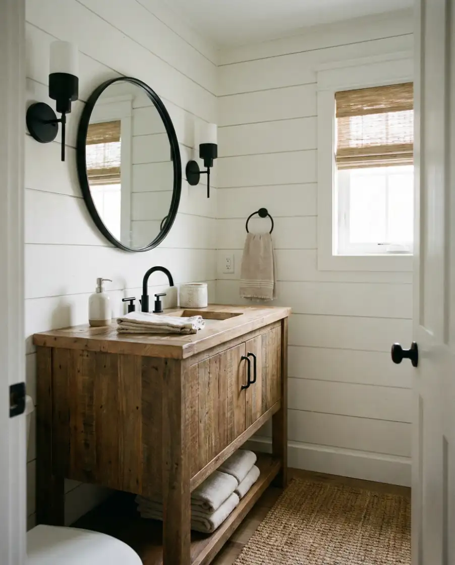 Rustic Farmhouse Powder Room 2