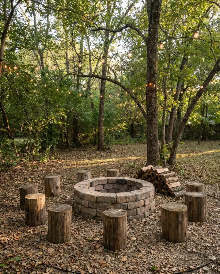 Rustic Fire Pit Gathering Spot 2
