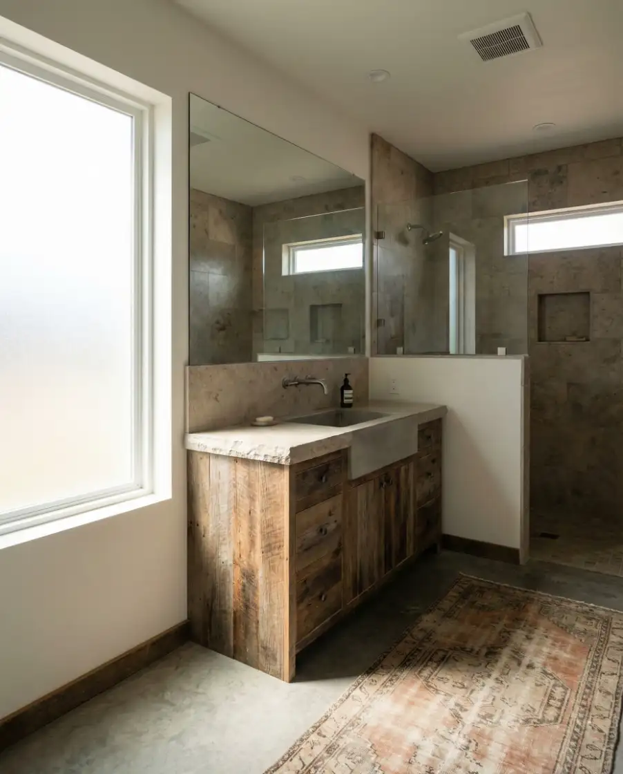 Rustic Modern Bathroom Retreat 1