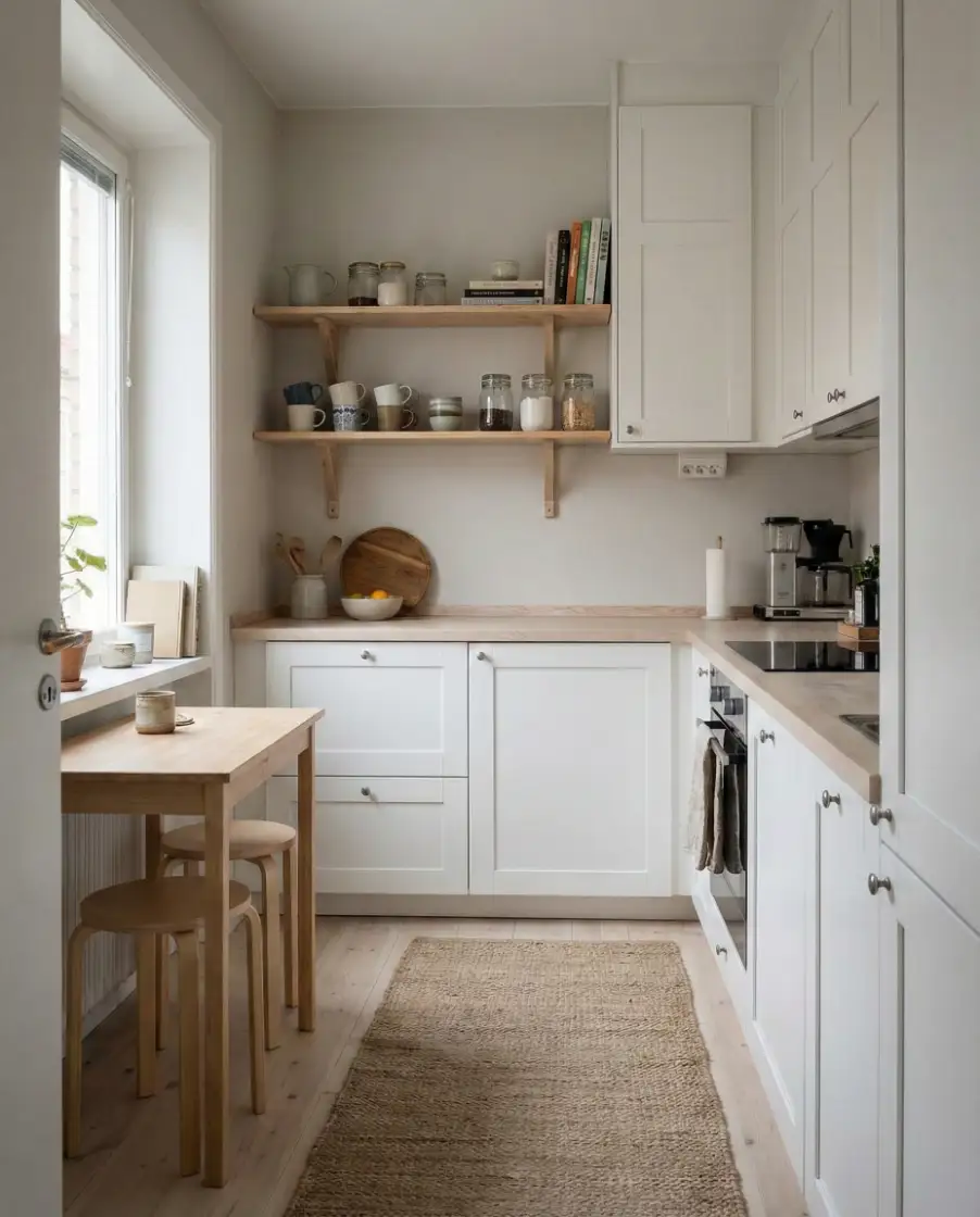 Scandinavian White Kitchens for Small Spaces 1